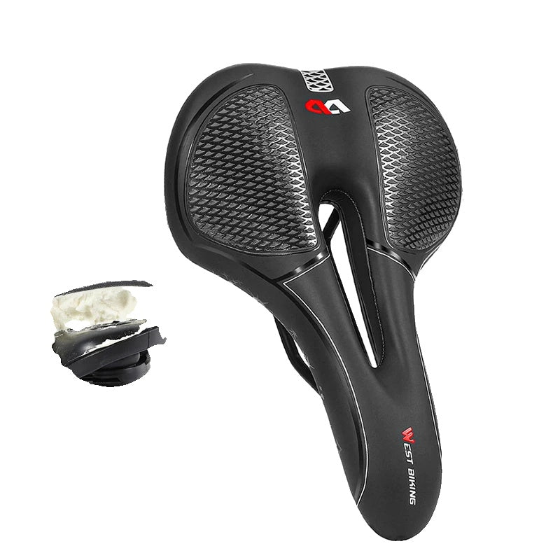 BowLift | High Elastic Shock Absorbing Bicycle Saddle – Waterproof and Breathable Comfortable Bike Seat for Mountain Biking and Road Cycling