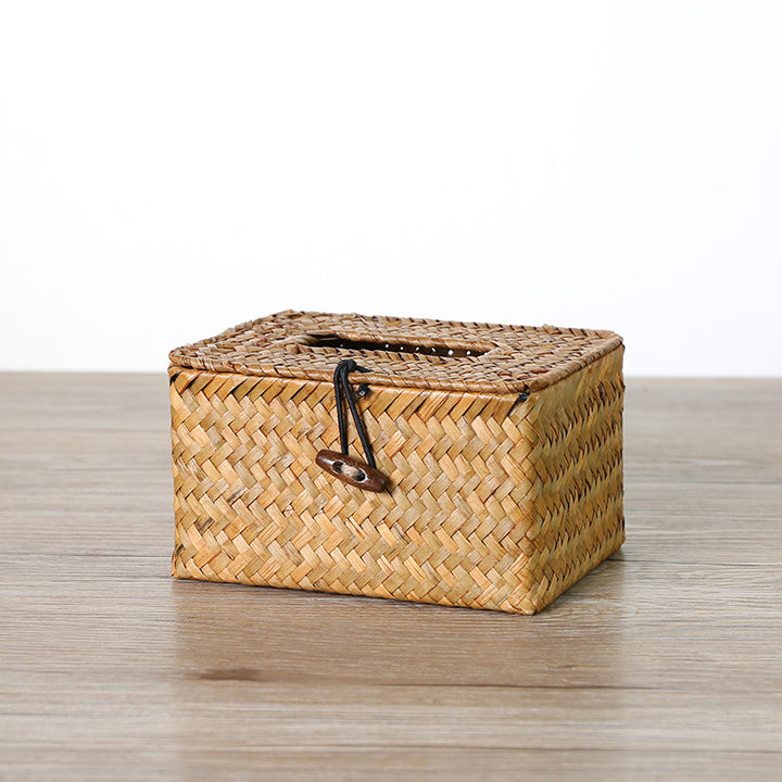 Handcrafted Woven Storage Box with Stylish Lid Bowlift