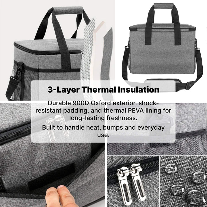 BowLift | 33L Waterproof Cooler Bag | Insulated, Spacious & Ideal for Picnics, Beach Days, Hiking, and Outdoor Activities