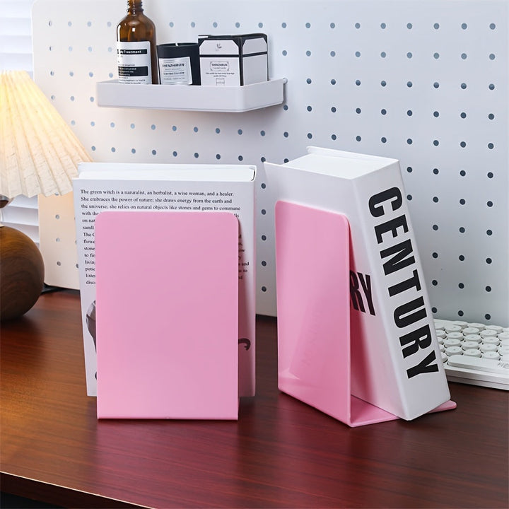 ClearStand - Elegant Transparent Bookends Set of 2 Bowlift