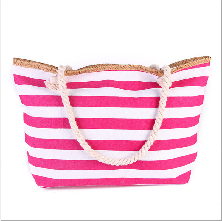 Large beach bag with maritime stripes Bowlift