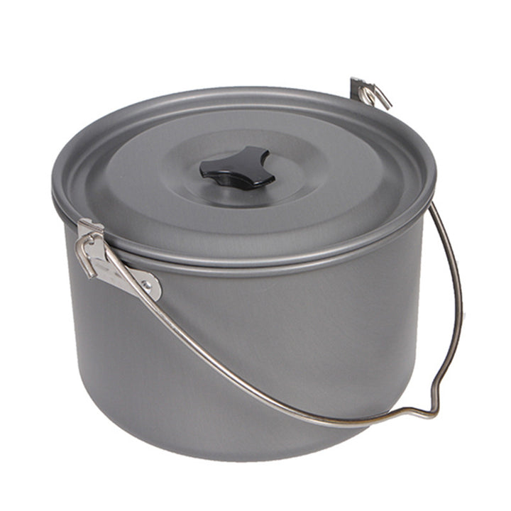 lightweight anodized aluminum camping cooking pot with bail handle and secure lid Bowlift