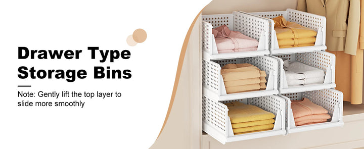 Stackable Wardrobe Storage Organizer For Cloth Storage