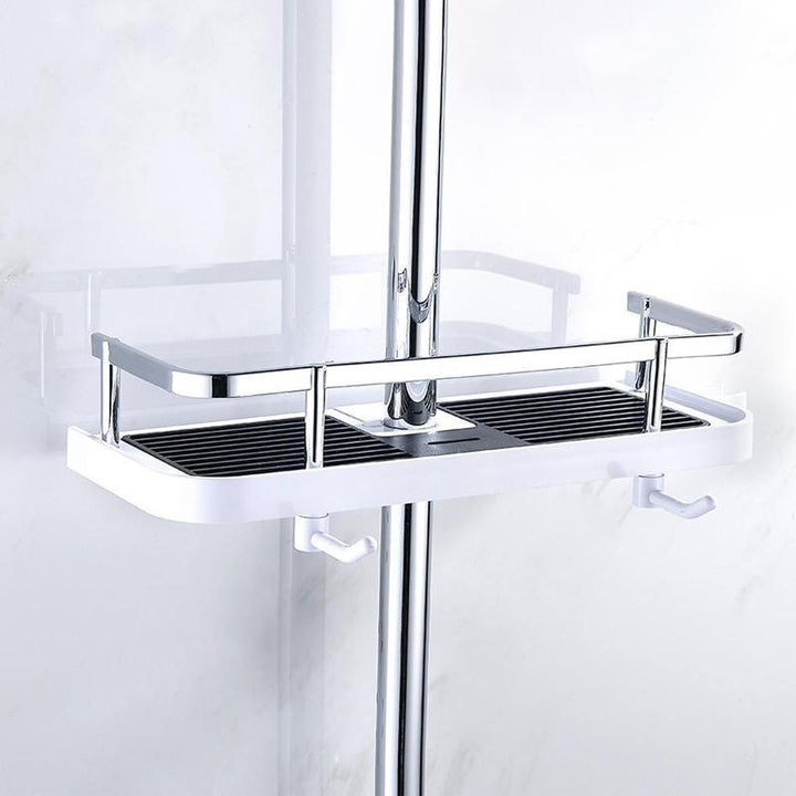 Bathroom Shelf Caddy for Shower Rail, No Drilling Pole Shower Storage Rack Holder | Bowlift