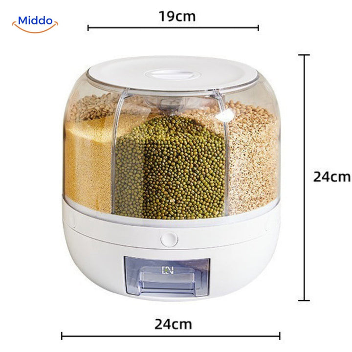 BowLift | 360° Rotating Grain Dispenser - SpinStore GrainKeeper