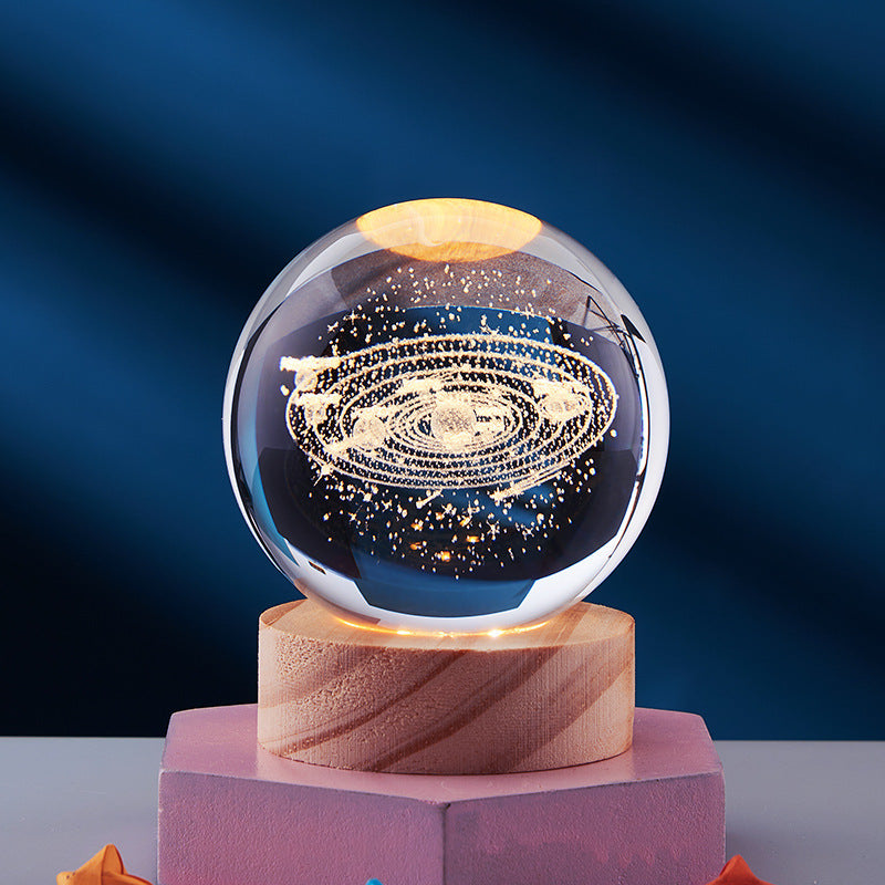 CrystalLight - 3D Crystal Night Lamp with LED Lighting | Ambient Lighting for Bedroom or Living Room | Bowlift