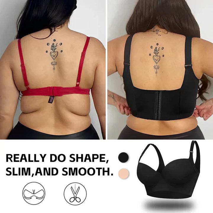 BowLift | Bra shapewear with deep cups – supportive and flattering design – all-day comfort – wall clock