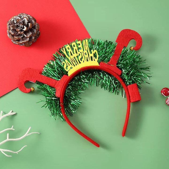 BowLift | IPC Christmas Hair Band Glowing Headband Xmas Tree Snowflake Hair Band Deer Horn Light Flashing Headwear Merry Christmas Gift