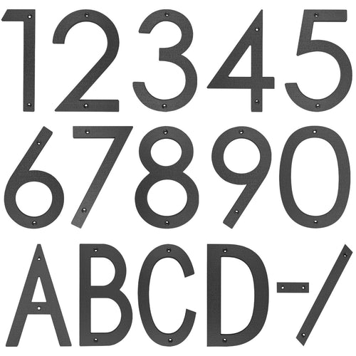 ABS letter texture black 8 inch 10 inch solid paint digital house number