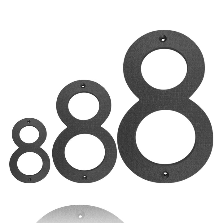 ABS letter texture black 8 inch 10 inch solid paint digital house number