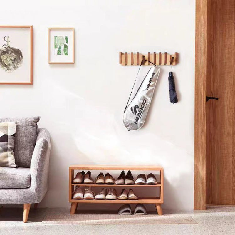 Solid Wood Piano Wall Hanger Entrance Hook Living Room Room Wall Bedroom Door Rear Coat Rack