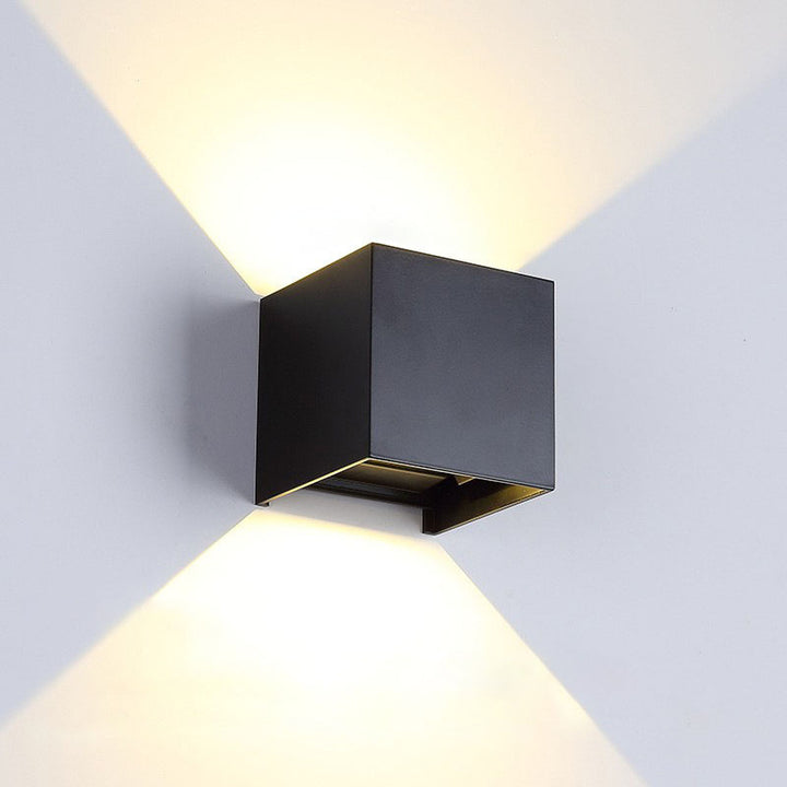 led outdoor waterproof wall lamp square living room bedroom bedside human body induction lamp