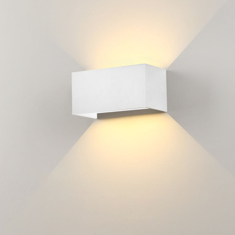 led outdoor waterproof wall lamp square living room bedroom bedside human body induction lamp