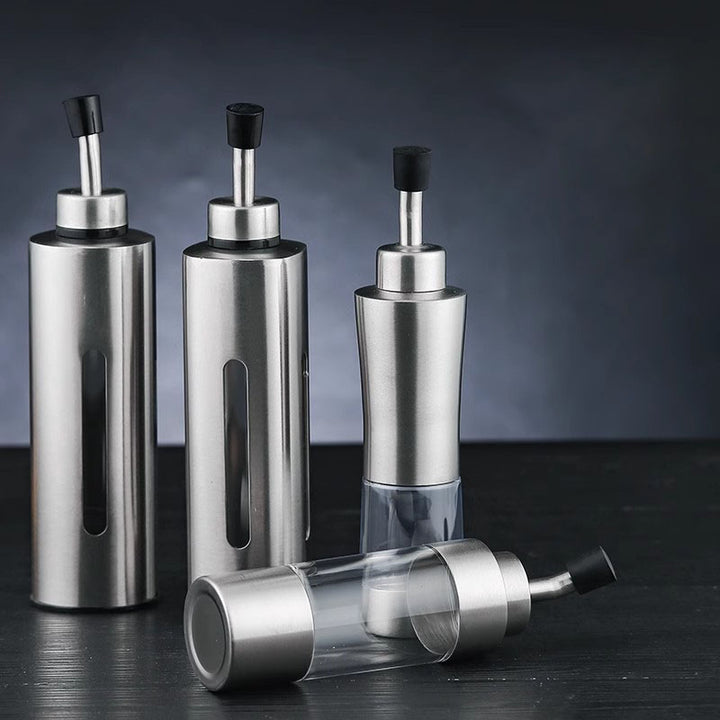 Stainless steel oil pan, soy sauce bottle, vinegar bottle, seasoning oil pan, leak-proof oil pan, kitchen condiment bottle, teppanyaki oil pan