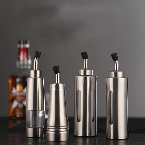 Stainless steel oil pan, soy sauce bottle, vinegar bottle, seasoning oil pan, leak-proof oil pan, kitchen condiment bottle, teppanyaki oil pan