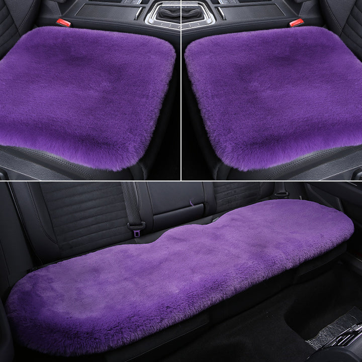 BowLift 丨 Thickened Winter Short Rabbit Plush Car Seat Cushion without Backrest