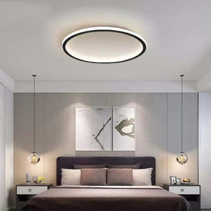 LunaNova - Modern LED Ceiling Light Metal/Acrylic for Living and Bedroom, Bowliftack/White Design | Bowlift