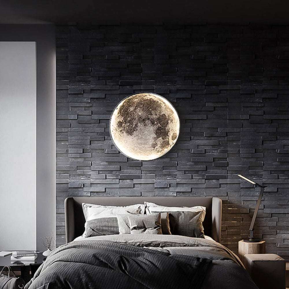 BowLift | 3D LED Wall Light Moon Black | Ceiling and Wall Lamp
