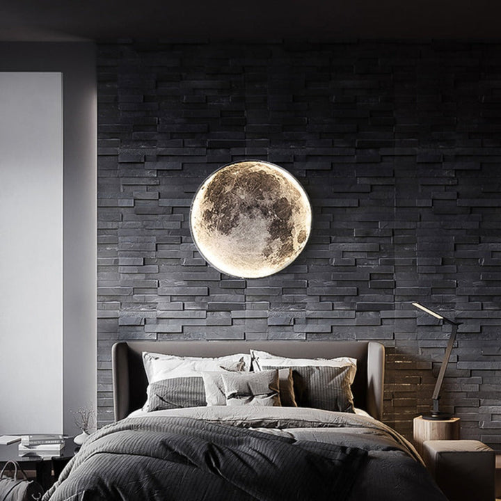 BowLift | 3D LED Wall Light Moon Black | Ceiling and Wall Lamp