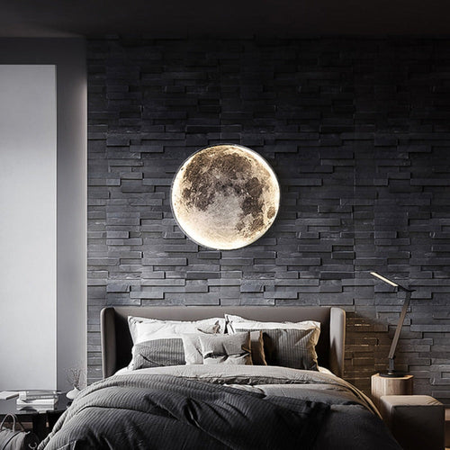 BowLift | 3D LED Wall Light Moon Black | Ceiling and Wall Lamp