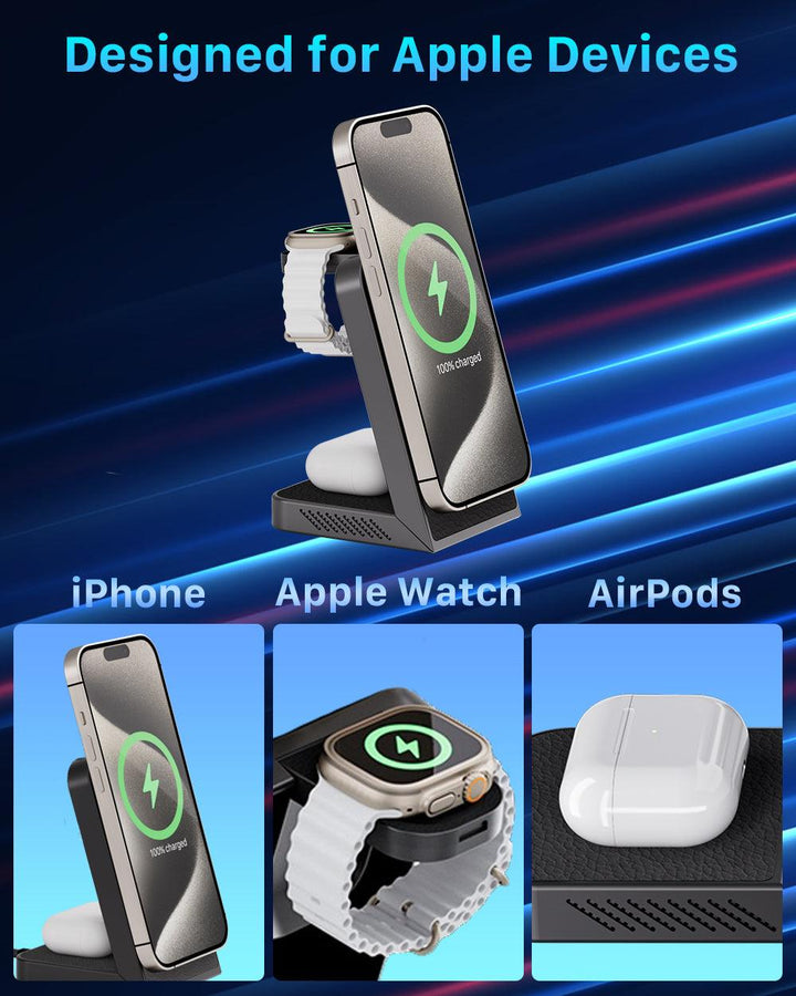 BowLift | LuxCharge Elite Wireless Hub | 3-in-1 fast charging solution for seamless convenience