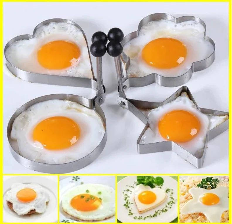 Egg Molds Stainless Steel 4 Pcs Set For Kitchen Bowlift