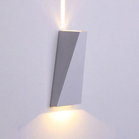 Simple Trapezoidal Outdoor Waterproof LED 2-Light Wall Sconce Lamp | Bowlift