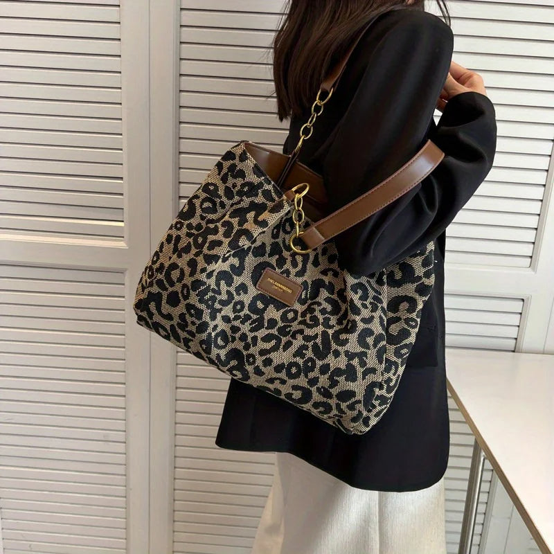 BowLift | Ladies Handbag Leopard Print One Size Faux Leather