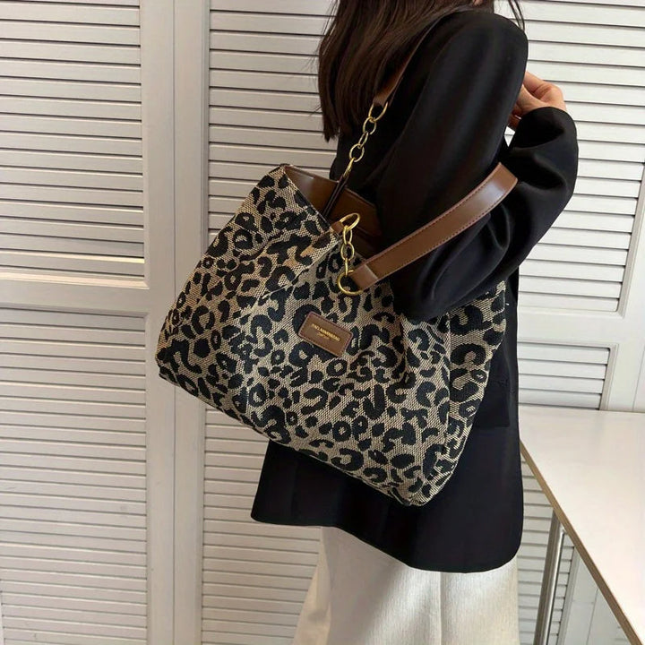 BowLift | Ladies Handbag Leopard Print One Size Faux Leather