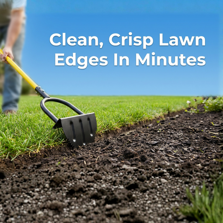 BowLift | EdgeMaster Lawn Edger | Half-Moon Design with Wavy Edge | Manual Tool for Clean Lawn Edges & Beds