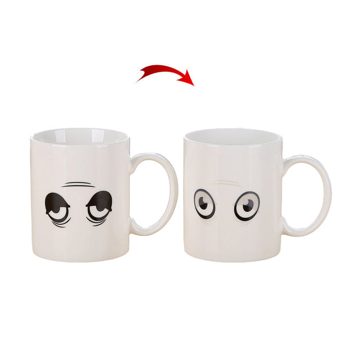 Wake-Up Eyes Magic Heat Sensitive Color Changing Ceramic Coffee Mug | Bowlift