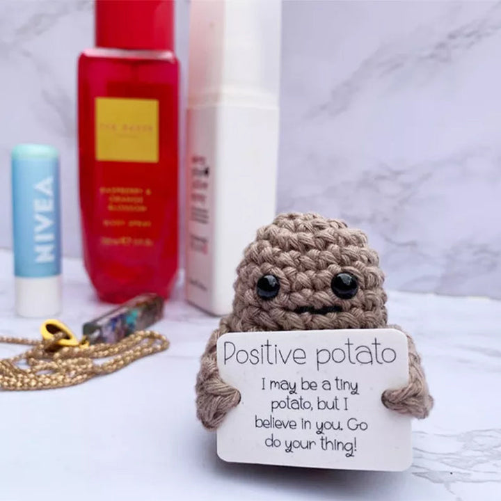 Funny Gift Knitted Positive Potato Bowlift
