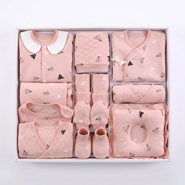 Cotton Baby Gift Set for Newborns, 18- or 22-Piece Set
