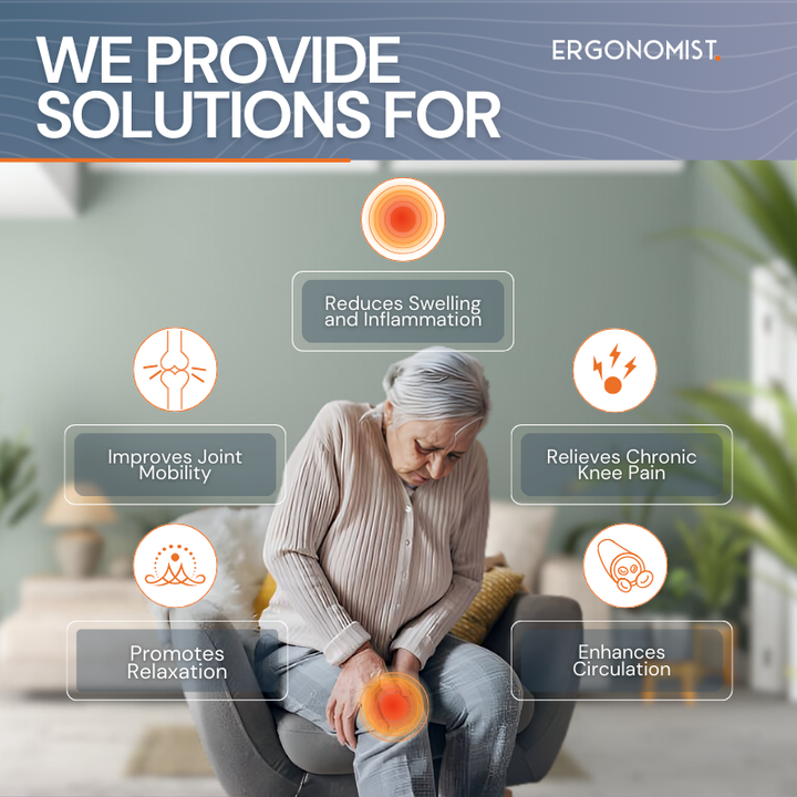 BowLift | Knee Massager with Red Light Therapy for Pain Relief and Muscle Recovery