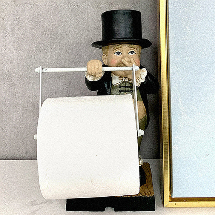 Gentleman Paper Towel Holder Decoration | Bowlift