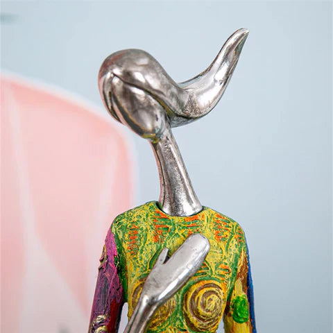 BowLift | Modern Abstract Woman Sculptures – Handcrafted Colourful Resin Art for Home Decor