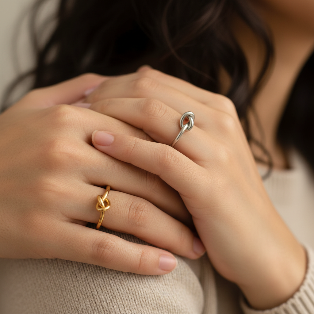 BowLift | Dainty Heart Knot Bond Ring