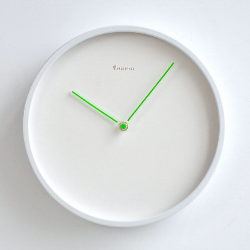BowLift | Nordic Minimalist Wooden Wall Clock White Black Design