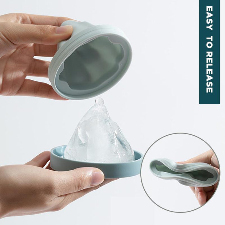 Reusable Silicone Snow Mountain Iceberg Ice Cube Mold with Lid | Bowlift