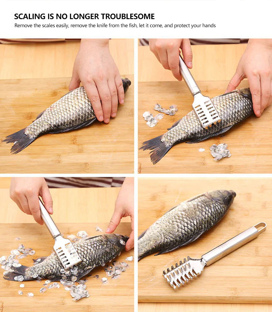 Fish Scale Remover Stainless Steel Bowlift