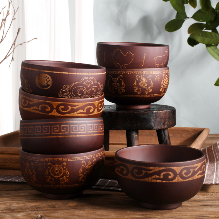 Ethnic wooden bowl Bowlift