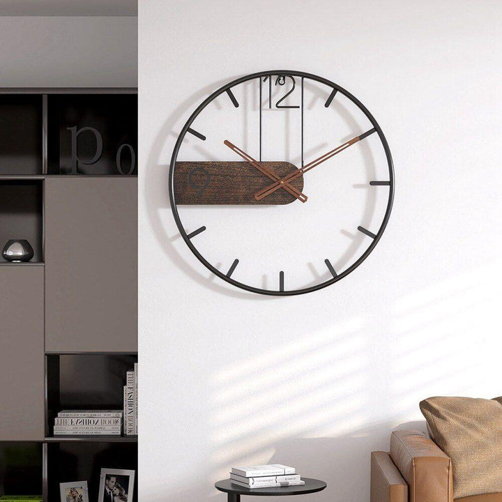 GrandeTime Clock - Modern large round metal wall clock | Bowlift