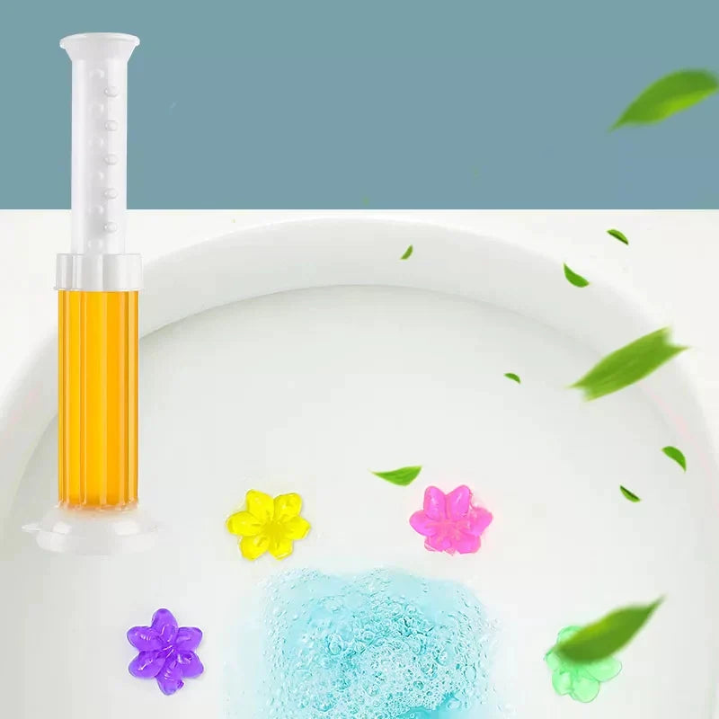 Toilet Freshener Cleaner Gel Flower Stamp Bowlift