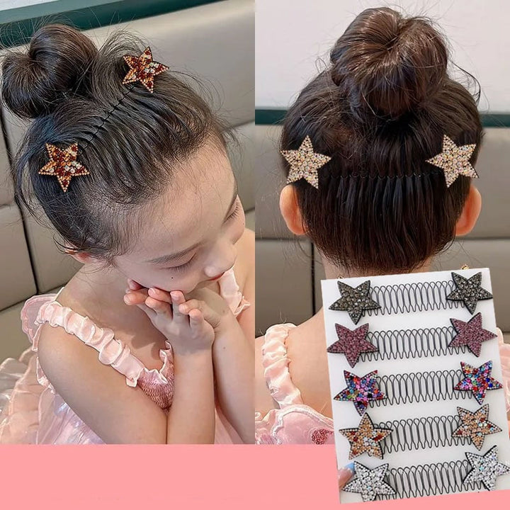 Rhinestone Star Hair Comb Set (5 pieces) | Bowlift