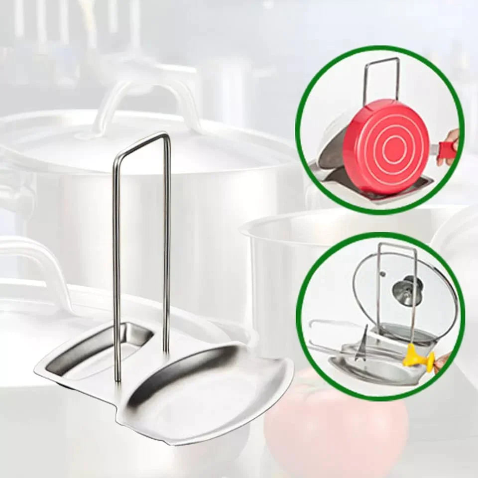 Lid And Spoon Stand Holder Stainless Steel Bowlift