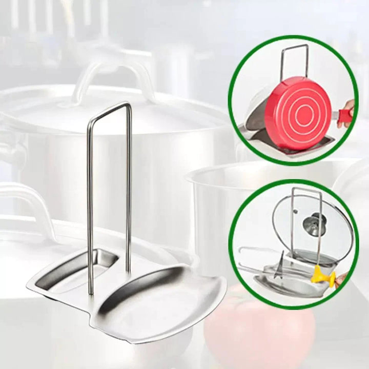 Lid And Spoon Stand Holder Stainless Steel Bowlift