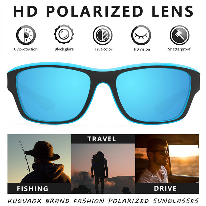 Outdoor sports sunglasses with glare-free polarized lens Bowlift