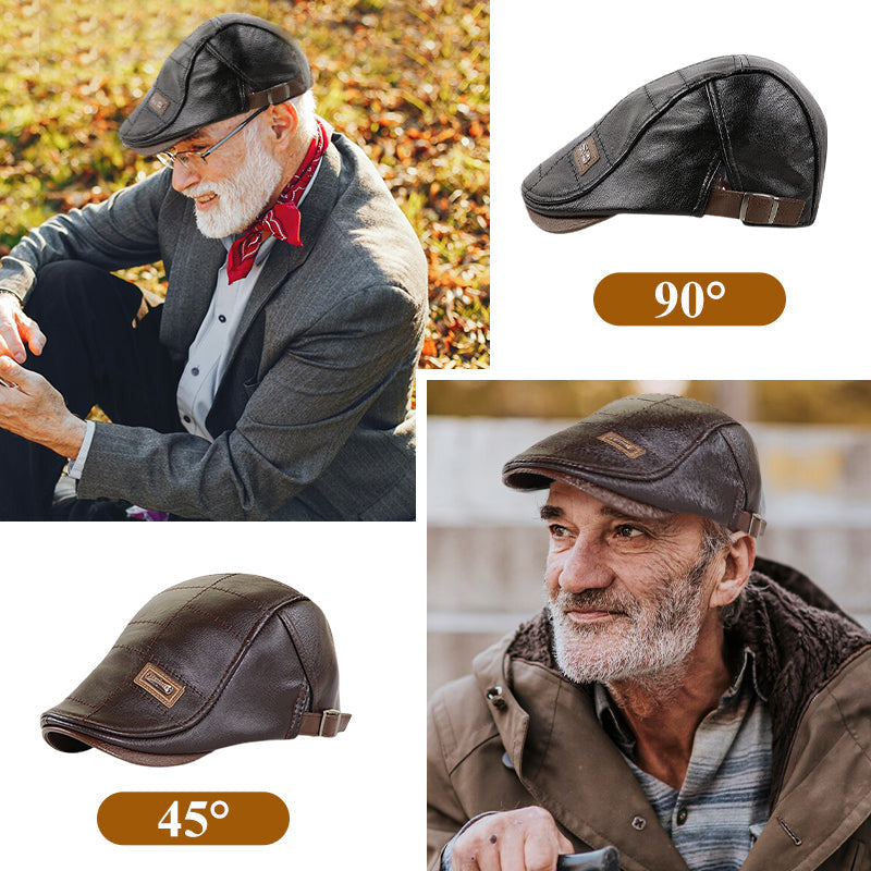 BowLift | ElderLux Plush Leather Beret | Cozy elegance for a warm winter experience