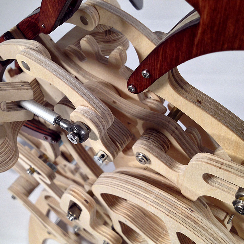Wood artificial hummingbird sculpture Bowlift