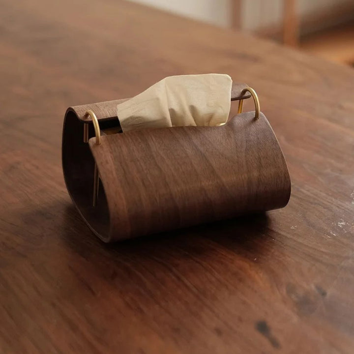 BowLift | Wooden Brass Tissue Holder